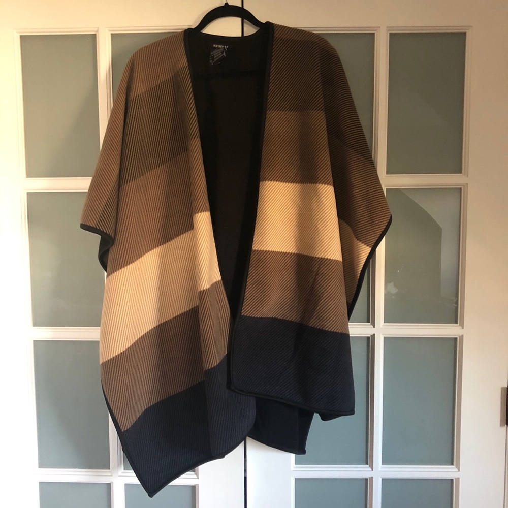 Striped poncho